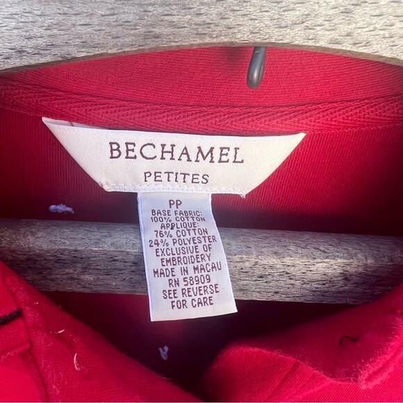 Vintage Bechamel snowman Christmas winter sweatshirt cardigan - Picture 5 of 6